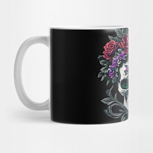 Skull and flowers Mug